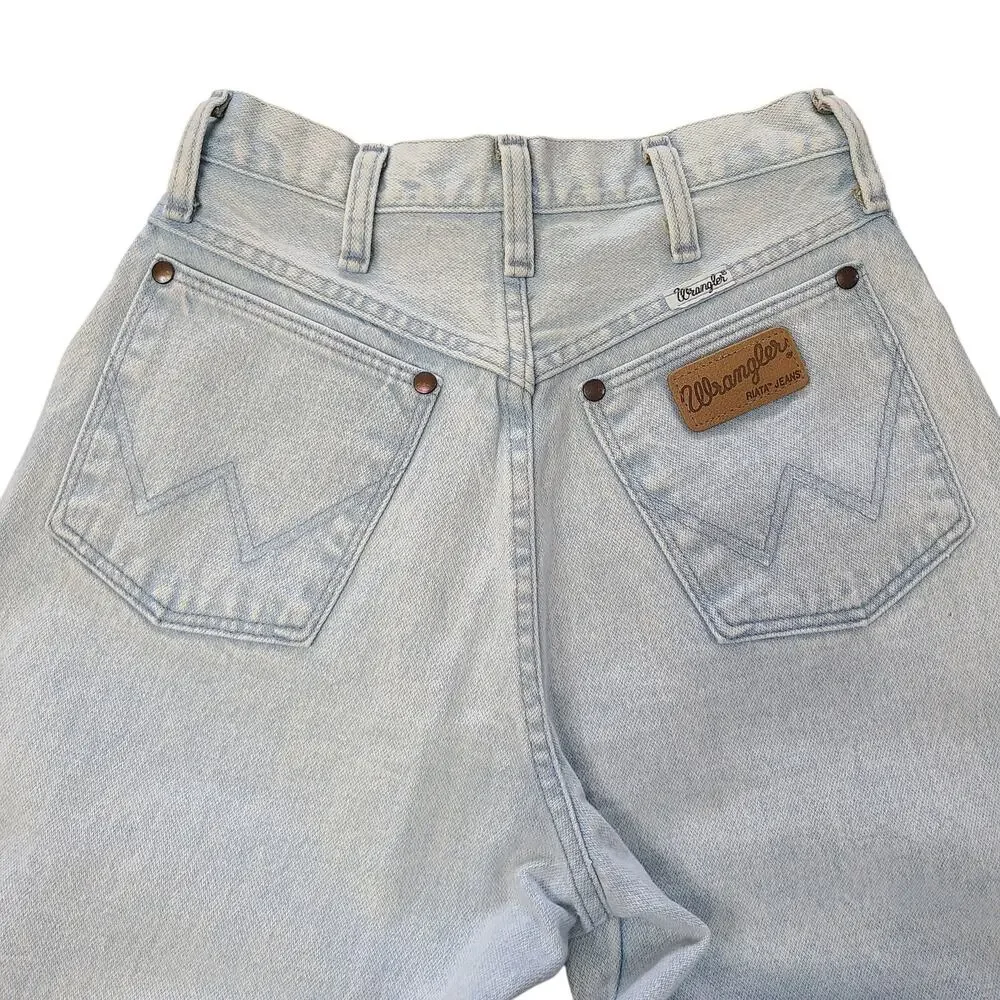 VTG Wrangler Riata Womens Size 7/8 x 34 Taper Cowboy Western Bareback Denim - Picture 7 of 13